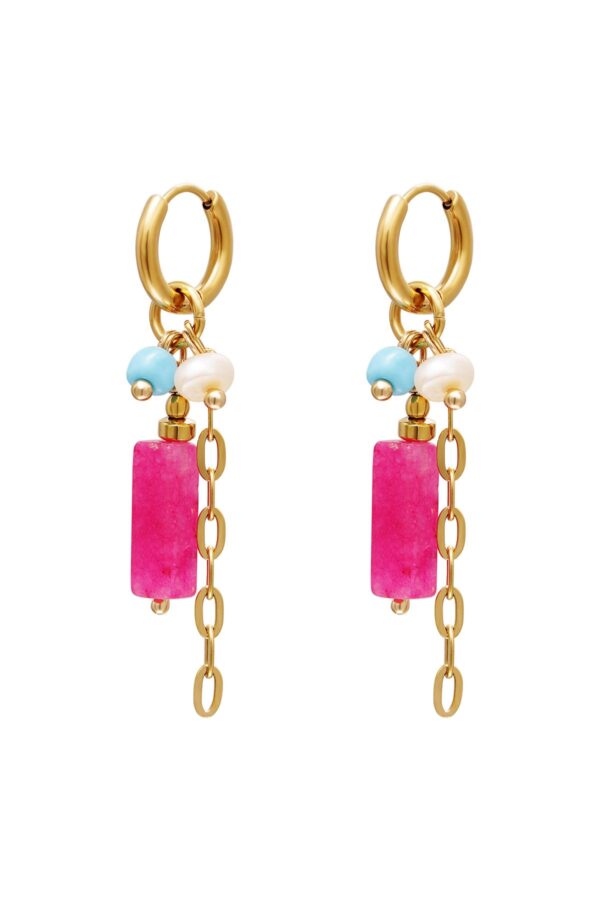 Earrings 'Colored chain'