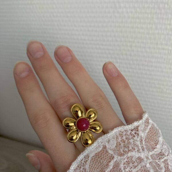 Ring 'Bordeaux flower'