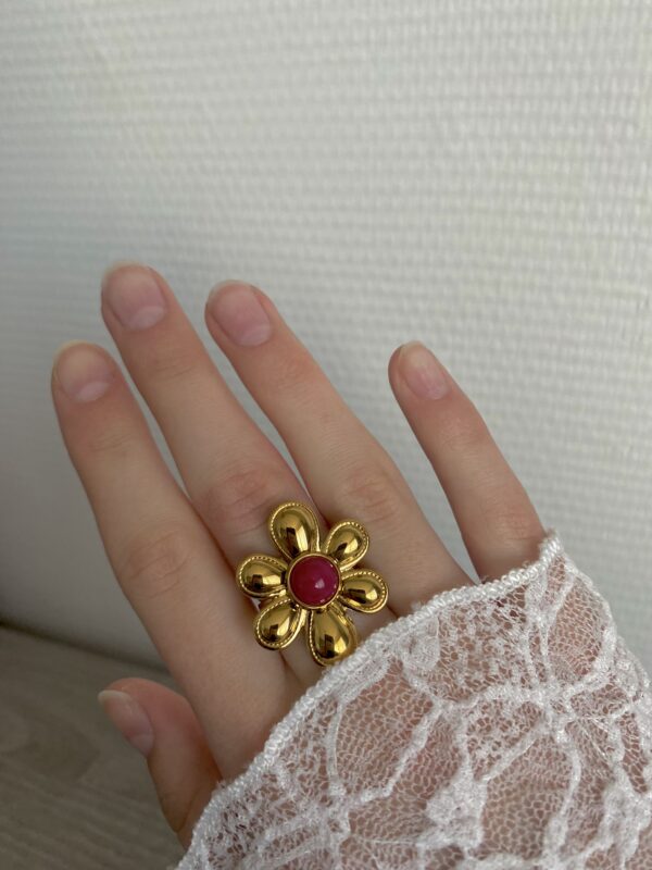 Ring 'Bordeaux flower'
