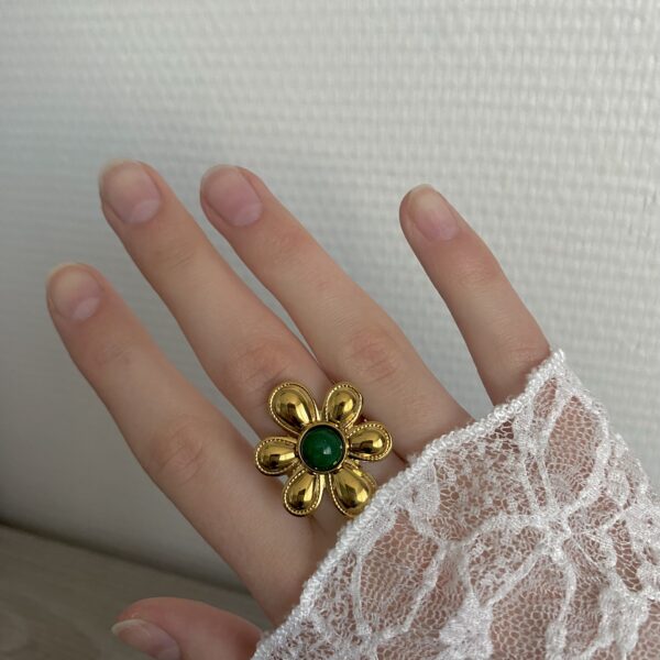 Ring 'Green flower'