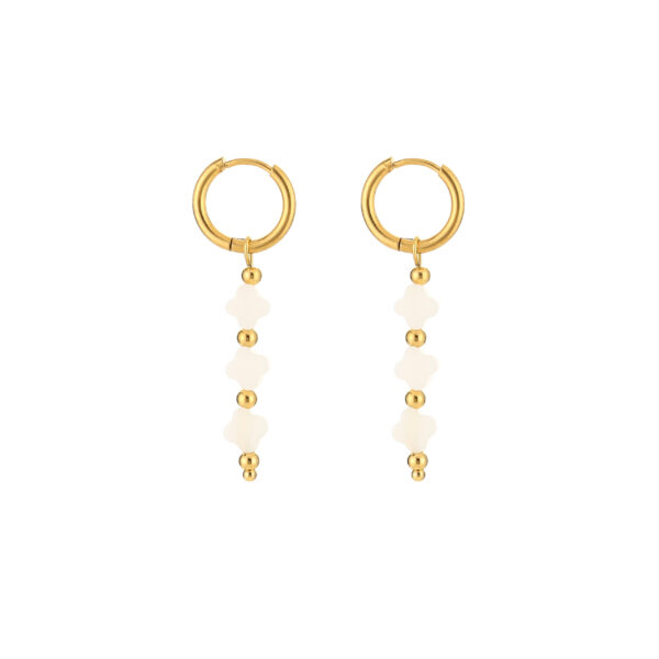 Earrings 'White clover'