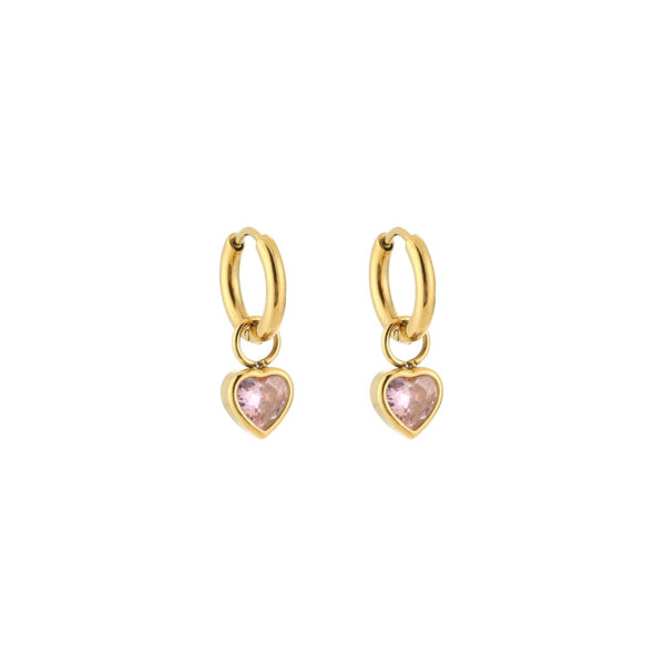 Earrings 'Pink heart'