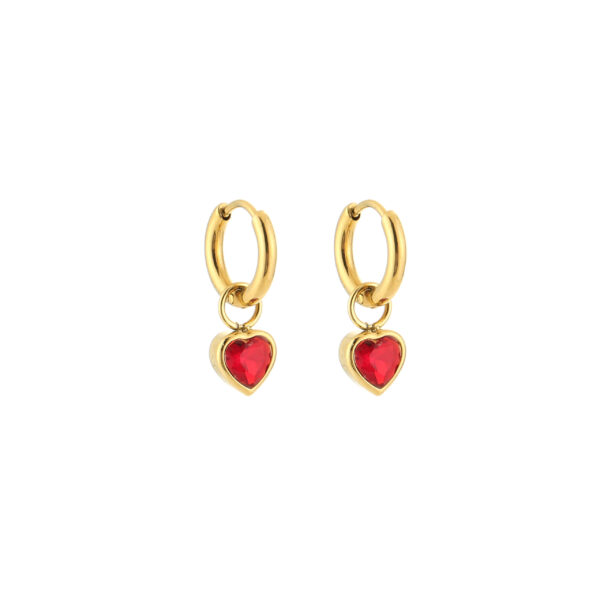 Earrings 'Red heart'