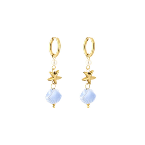 Earrings 'Starfish blue'