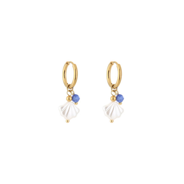 Earrings 'Shell blue'