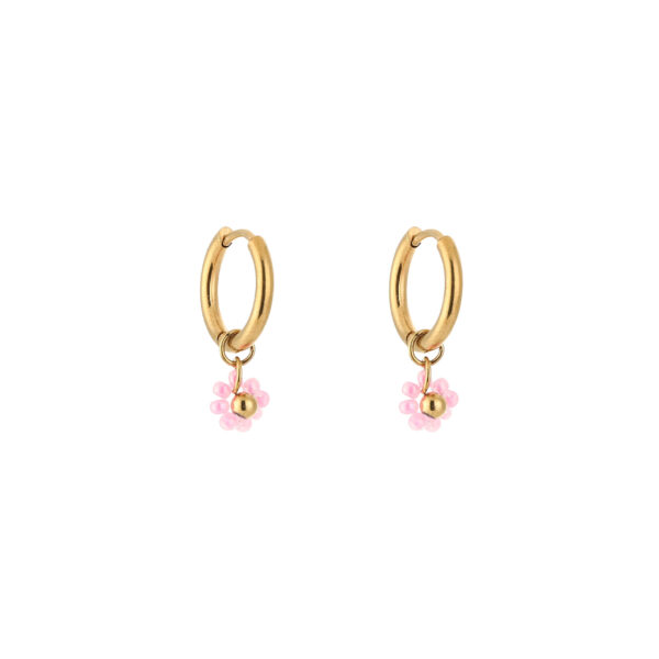 Earrings 'Pink flower'