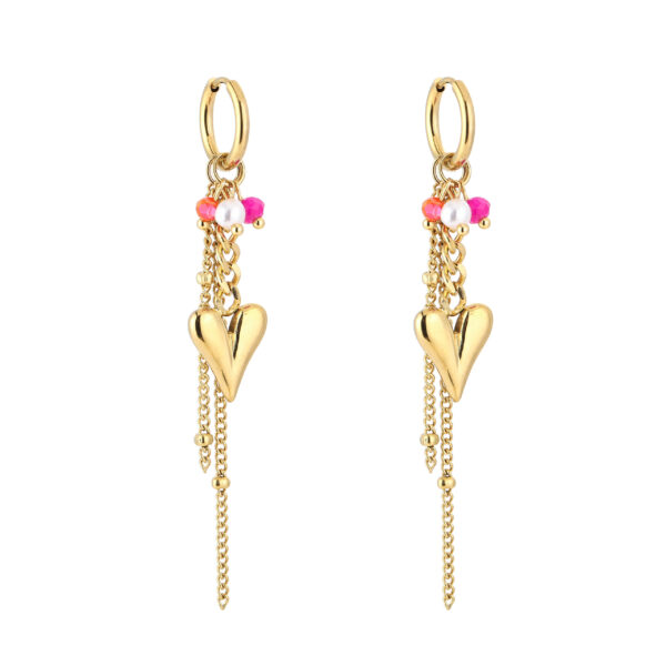 Earrings 'Fushia love'