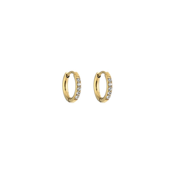 Earrings 'Diamond hoop white'