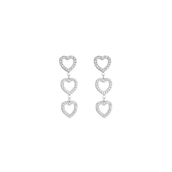 Earrings 'Triple open heart'