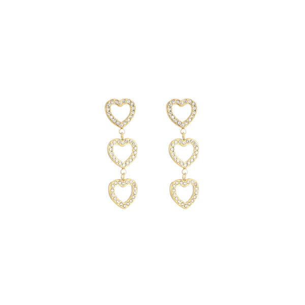Earrings 'Triple open heart'