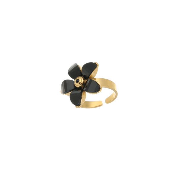 Ring 'Black flower'
