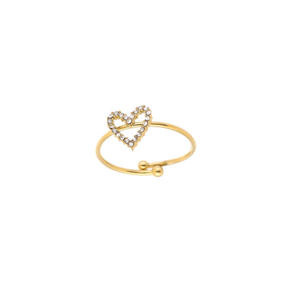 Ring 'Shimmering open heart'