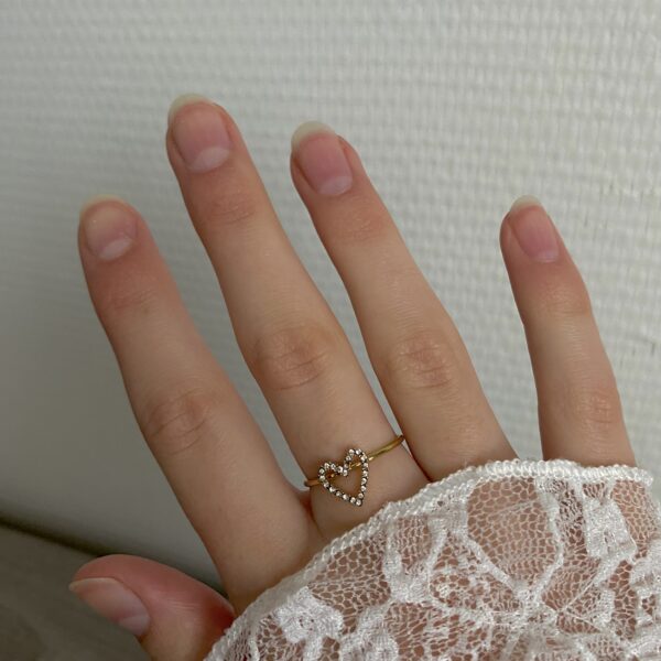 Ring 'Shimmering open heart'