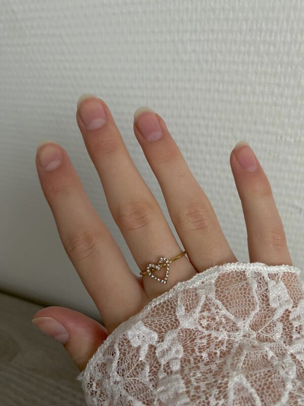 Ring 'Shimmering open heart'