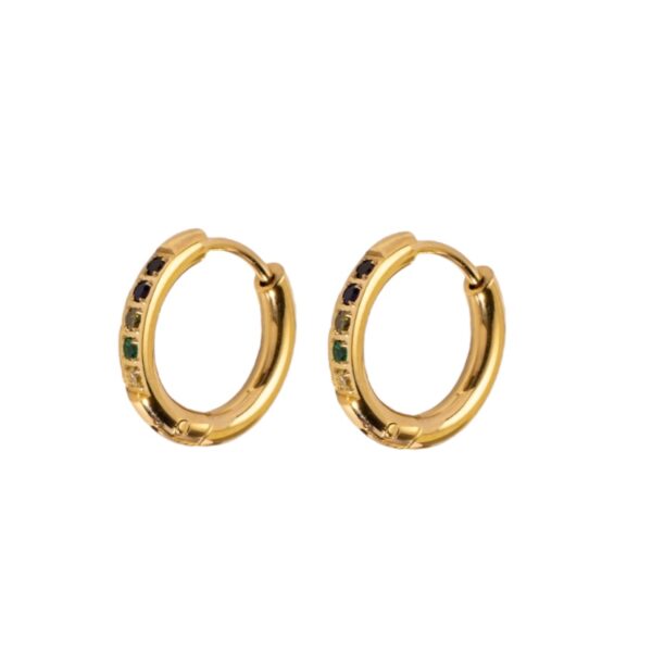 Earrings 'Black/green'