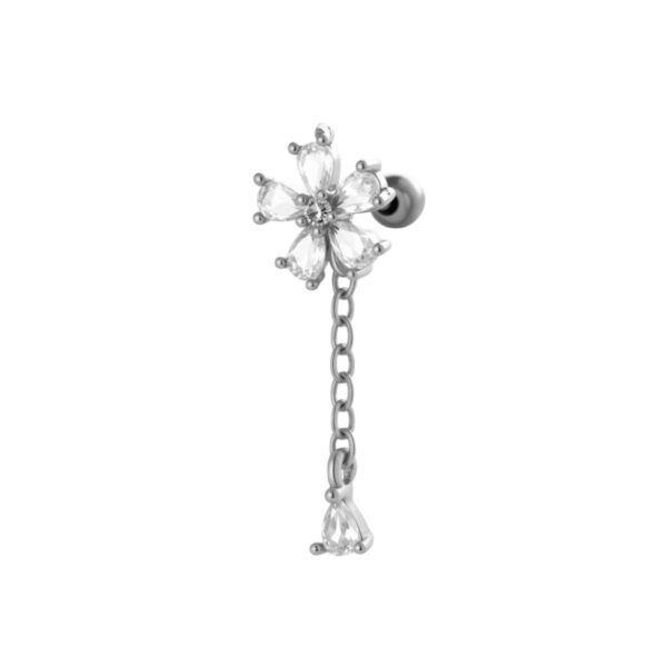 Earring 'Twinkling flower stud'