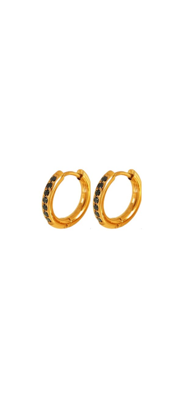 Earrings 'Small hoops black'