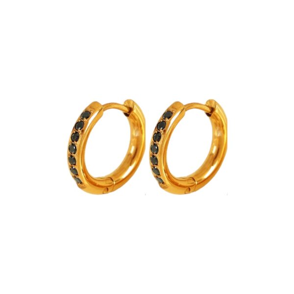 Earrings 'Small hoops black'