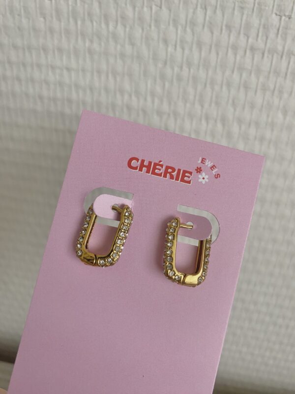 Earrings 'Shiny rectangle'