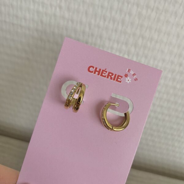 Earrings 'Double hoop small'