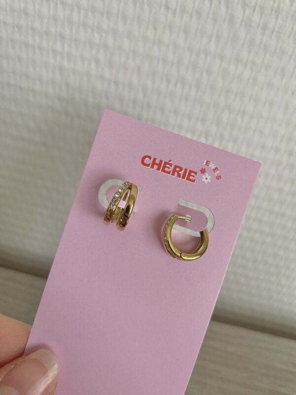 Earrings 'Double hoop small'