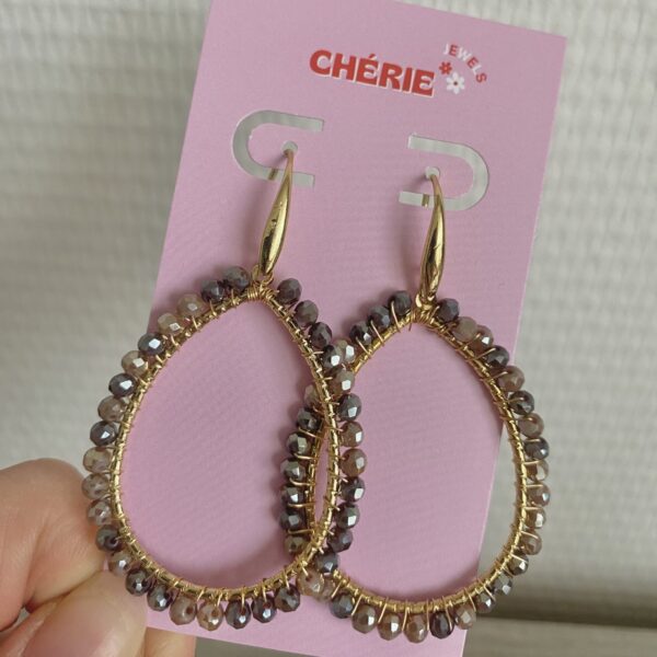 Earrings 'Gem stones purple'