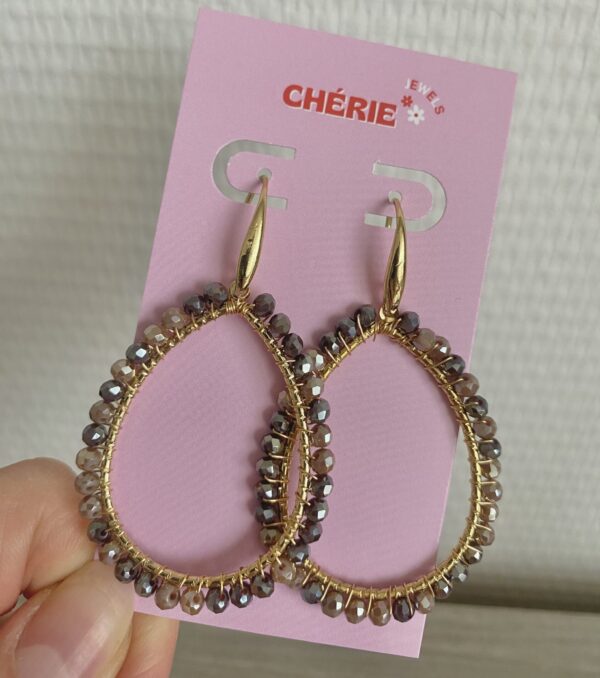 Earrings 'Gem stones purple'