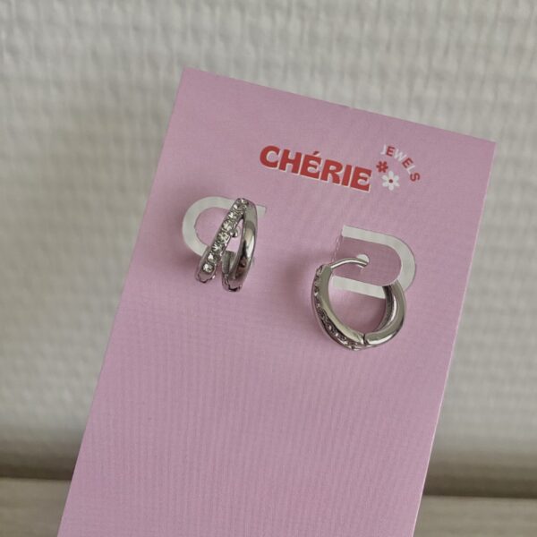 Earrings 'Double hoop small'