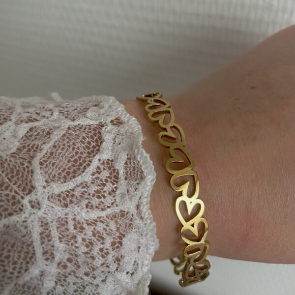 Bangle 'Open hearts'