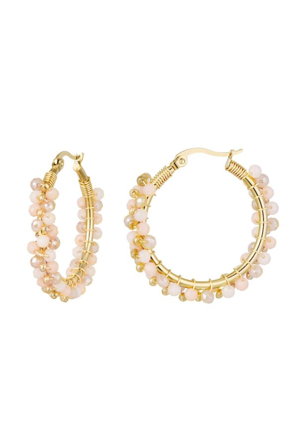 Earrings 'Beige beads'