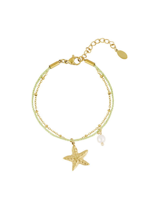 Bracelet 'Starfish green'
