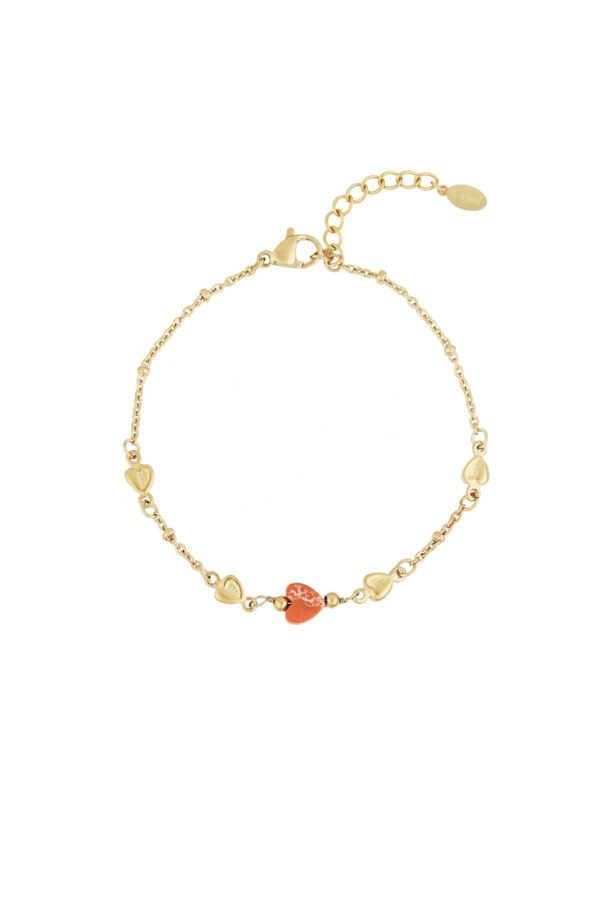 Bracelet 'Orange heart'