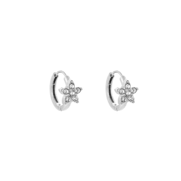 Earrings 'Sparkling flower hoops'
