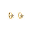 Earrings 'Sparkling flower hoops'
