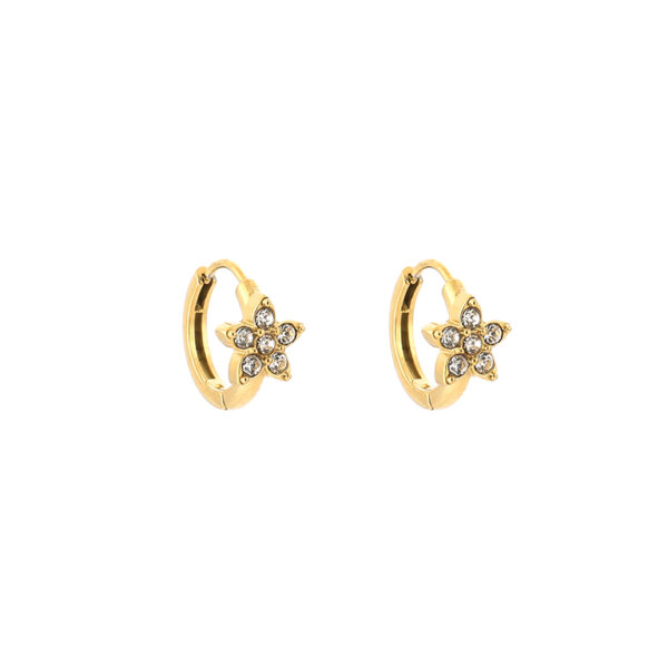 Earrings 'Sparkling flower hoops'