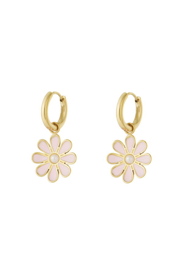 Earrings 'Pink daisy'