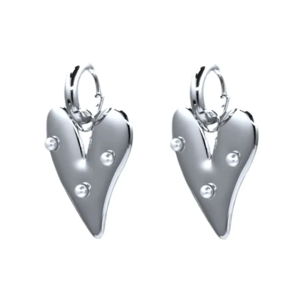 Earrings 'Heart with pearls'