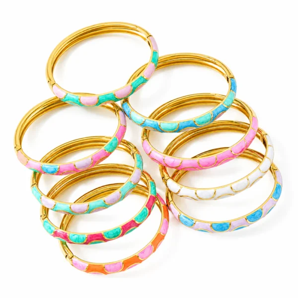 Bangle 'Polka dot white'