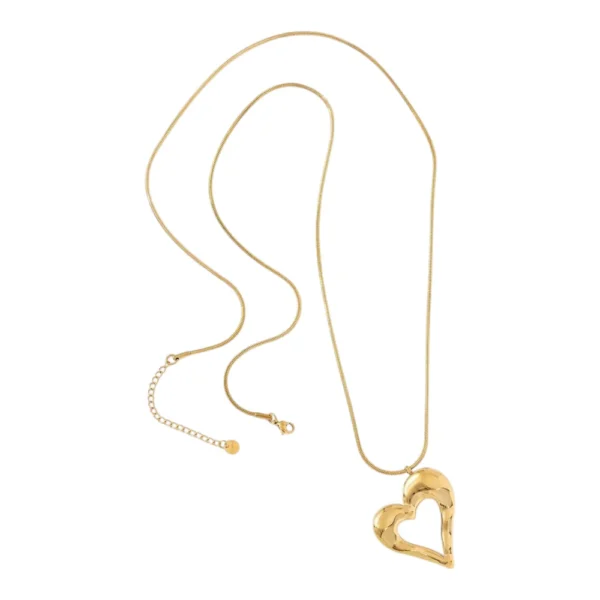 Necklace 'Long open heart'