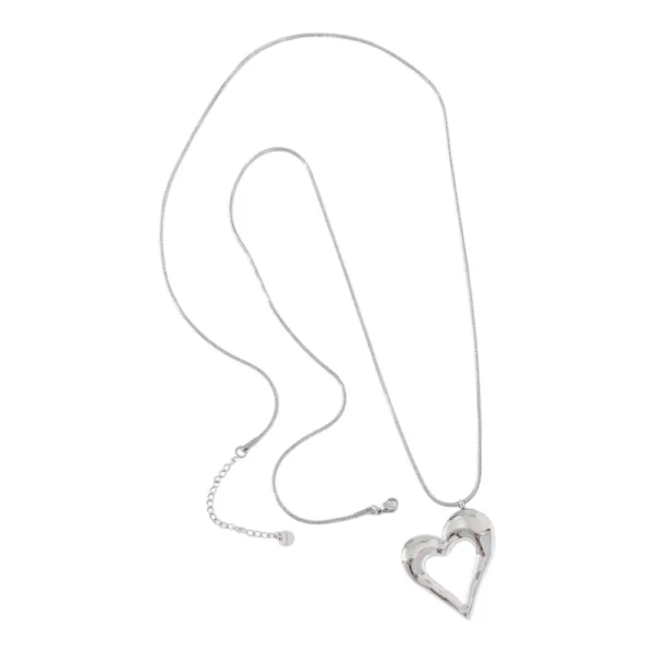 Necklace 'Long open heart'