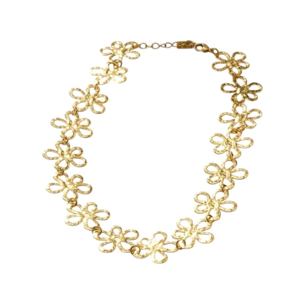 Necklace 'Statement open flowers'