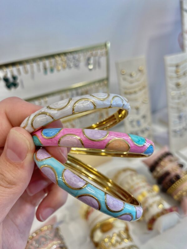 Bangle 'Polka dot white'