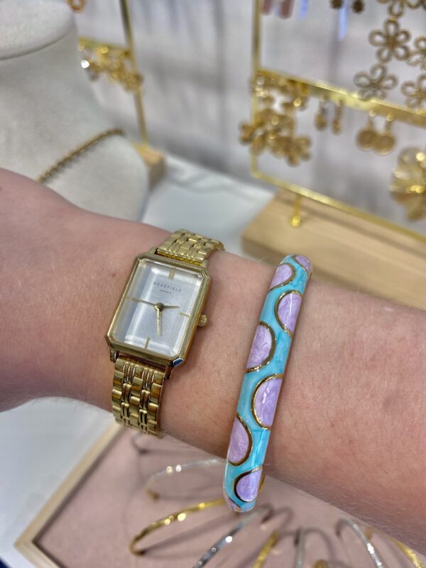 Bangle 'Polka dot blue/pink'