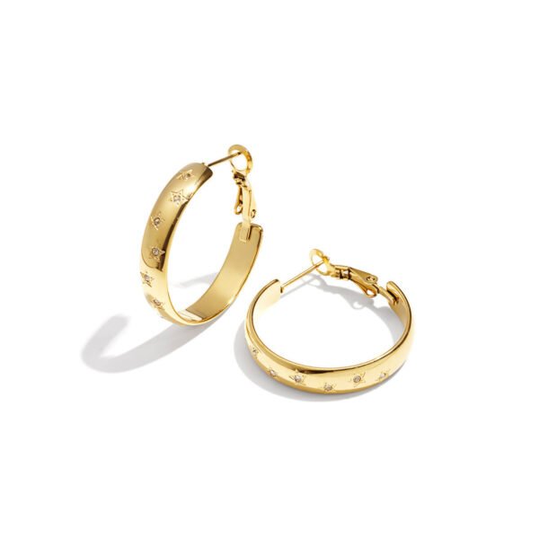 Earrings 'Trendy star hoops'