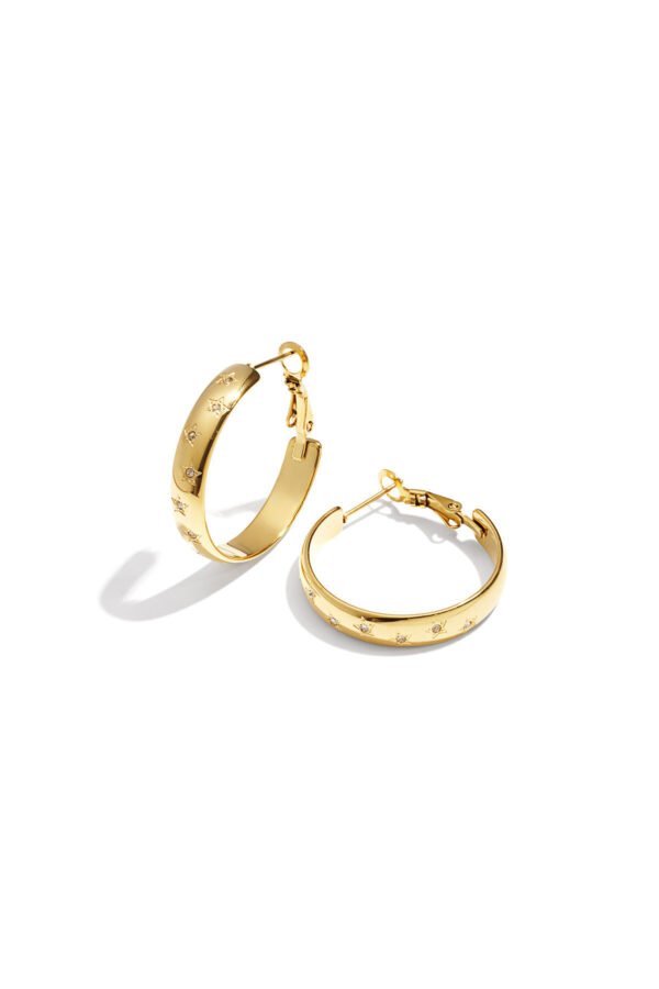 Earrings 'Trendy star hoops'