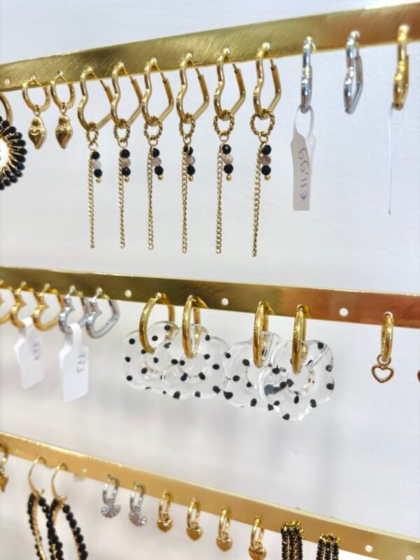Earrings 'Hearts and beads'