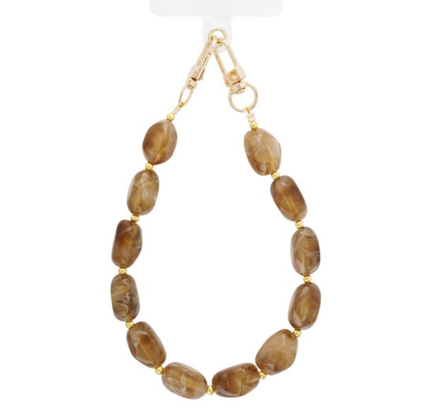 Telefoonkoord 'Light brown stones'