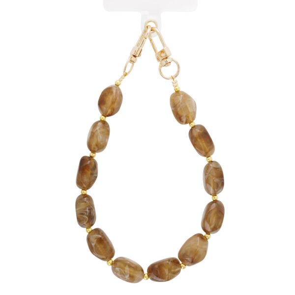 Telefoonkoord 'Light brown stones'