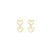 Earrings 'Two open hearts'