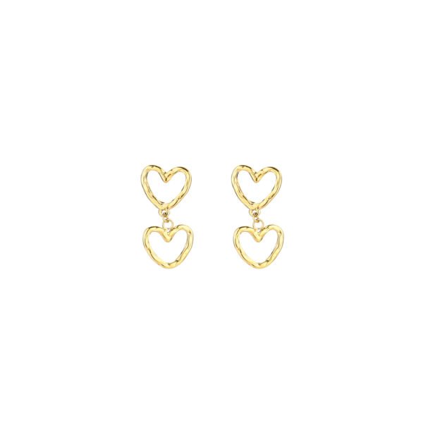 Earrings 'Two open hearts'